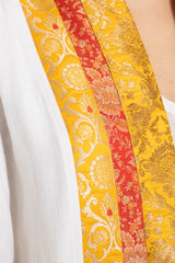 Yasma Linen Gold & Yellow Brocade Abaya