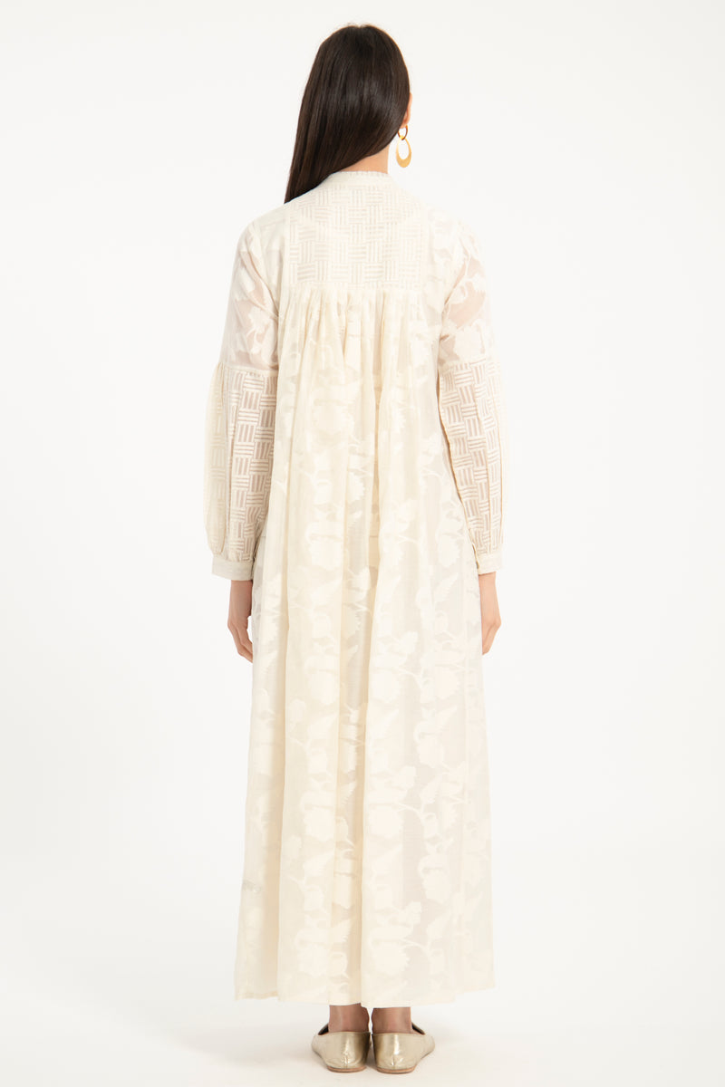 Katia Cotton Silk Offwhite Dress