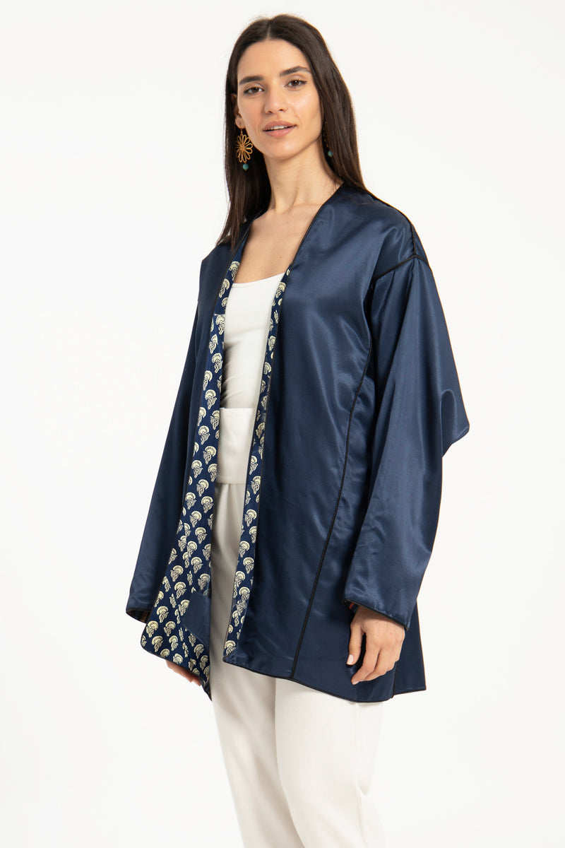 Daraa Cotton Satin Kimono Jacket
