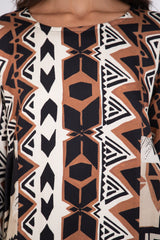 Khayal Linen Palms Printed Dress