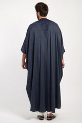 Loro Piana Wool Checks Navy Abaya