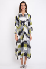 Ihsan Cotton Green Dress