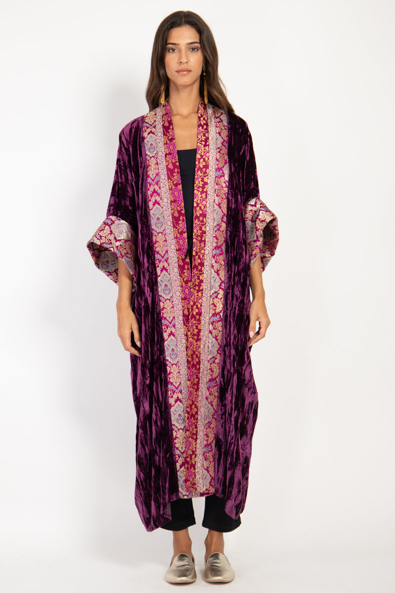 Yasma Velvet Purple Abaya