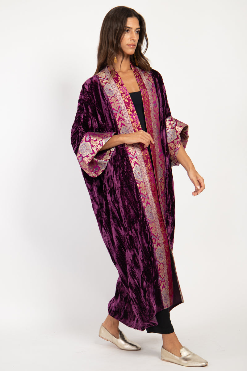 Yasma Velvet Purple Abaya