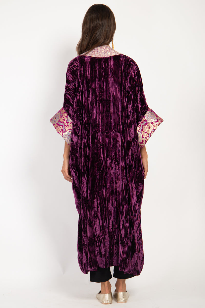 Yasma Velvet Purple Abaya