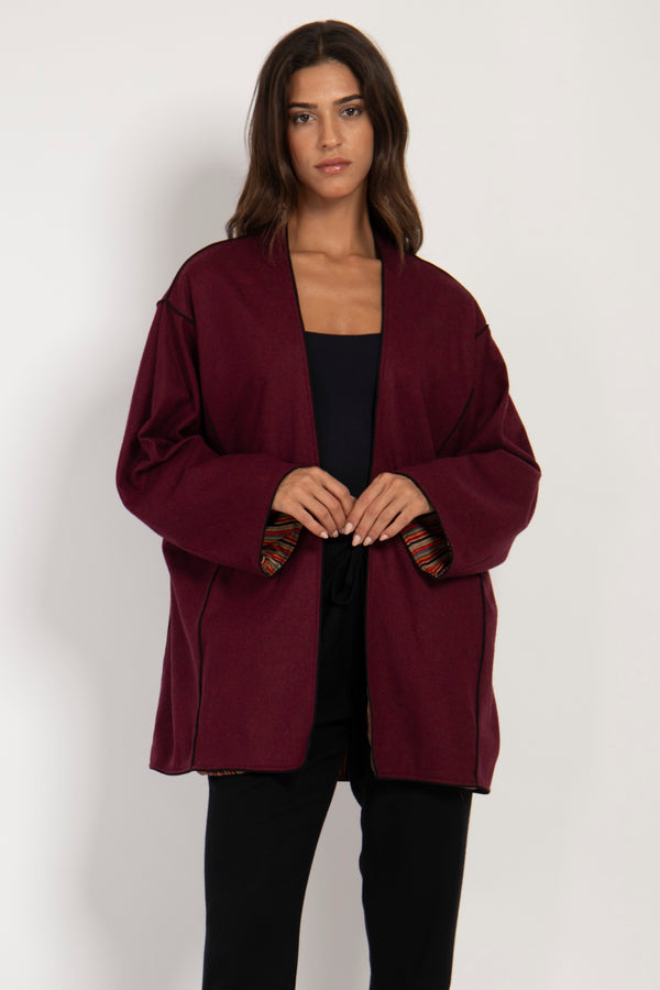 Darraa Wool Burgundy Jacket