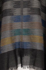 Foulard Wool Ikat Dark Grey Abaya