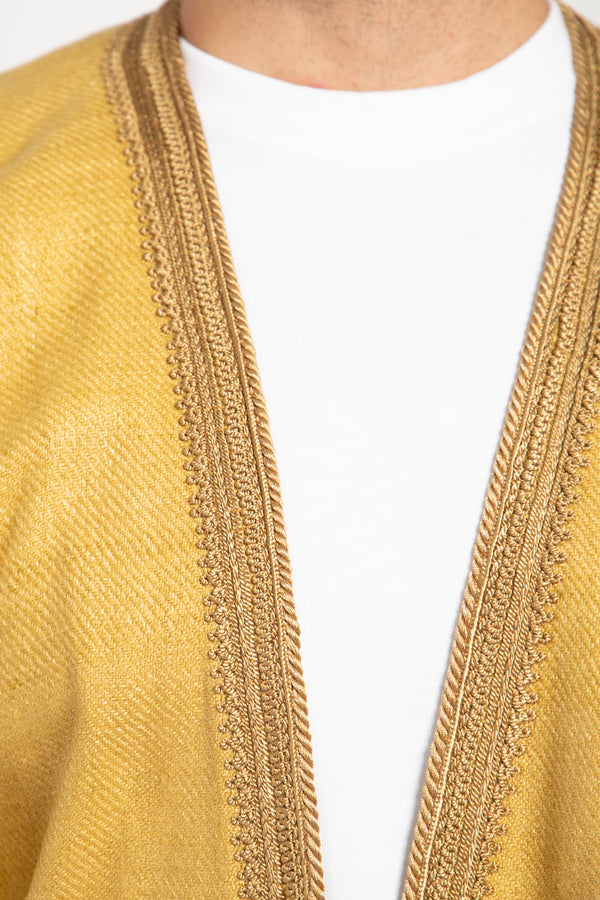 Classic Silk Yellow Poncho