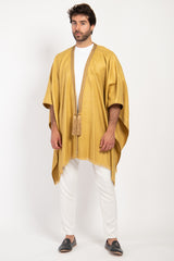 Classic Silk Yellow Poncho