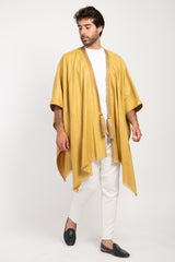 Classic Silk Yellow Poncho