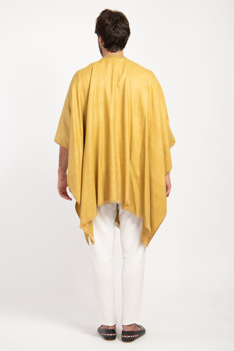 Classic Silk Yellow Poncho