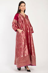 One-Of-A-Kind Rania Silk Cherry Dress