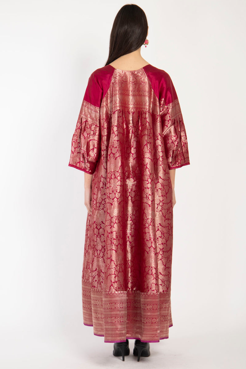 One-Of-A-Kind Rania Silk Cherry Dress