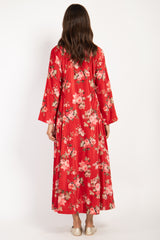 Nusayba Cotton Velvet Roses Dress