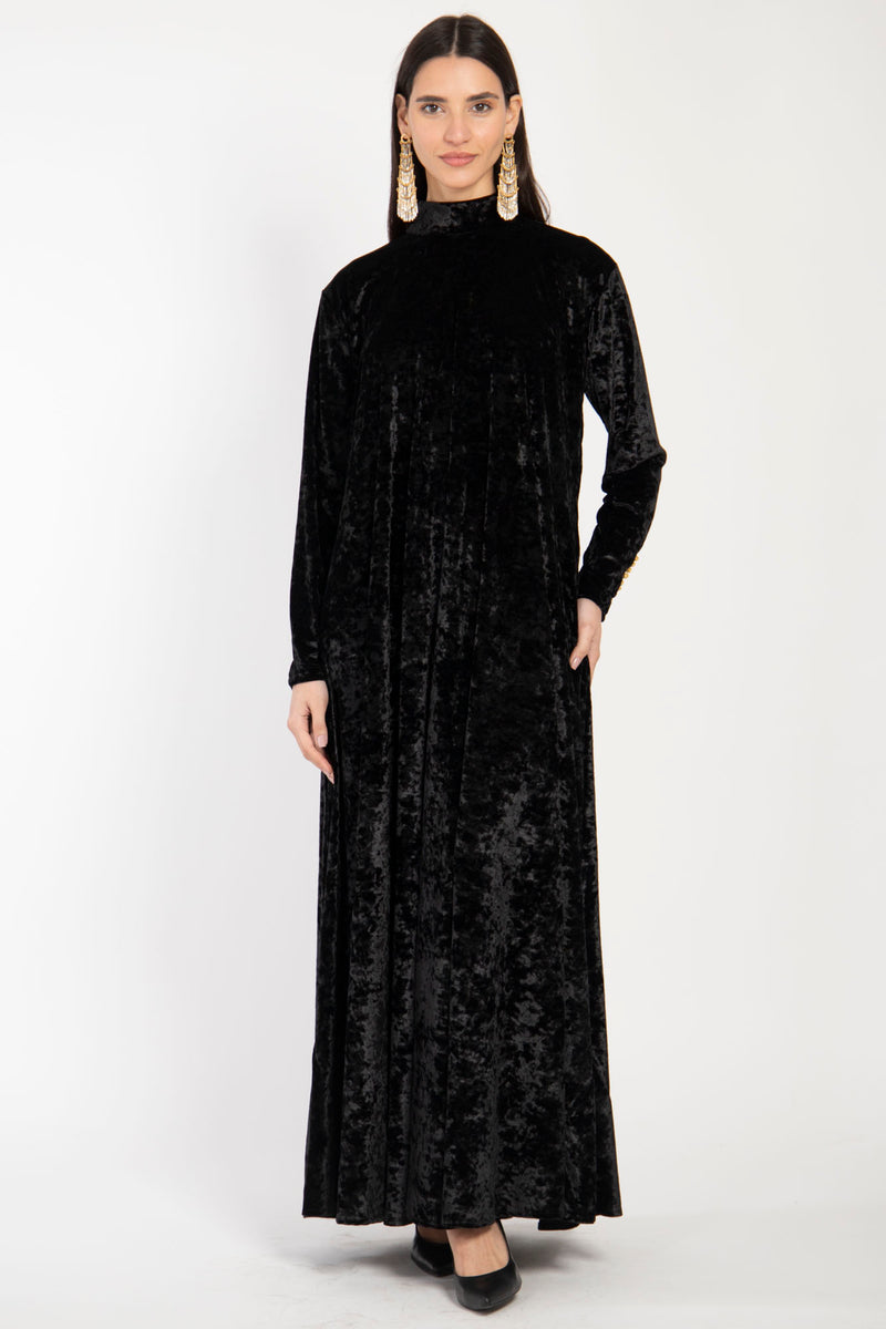 Gigi Velvet Black Dress