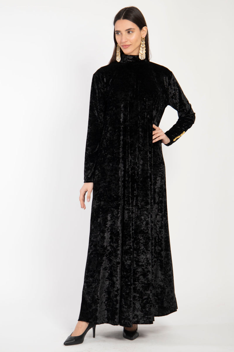 Gigi Velvet Black Dress