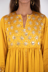 Edouard Silk Tareq Gold Dress