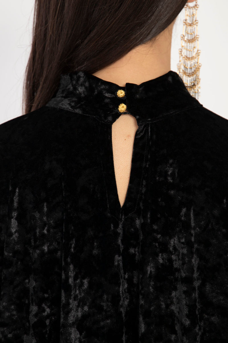 Gigi Velvet Black Dress