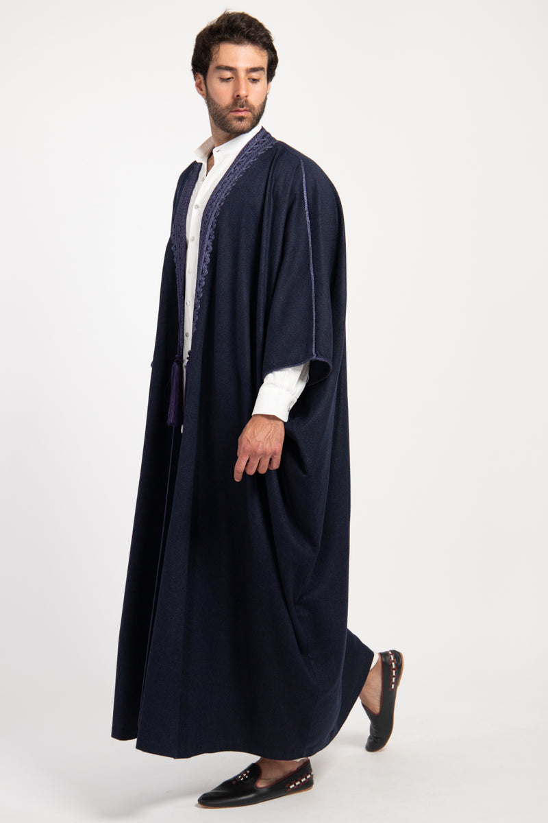 Loro Piana Cashmere Navy & Purple Abaya