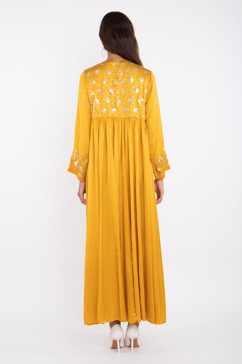Edouard Silk Tareq Gold Dress