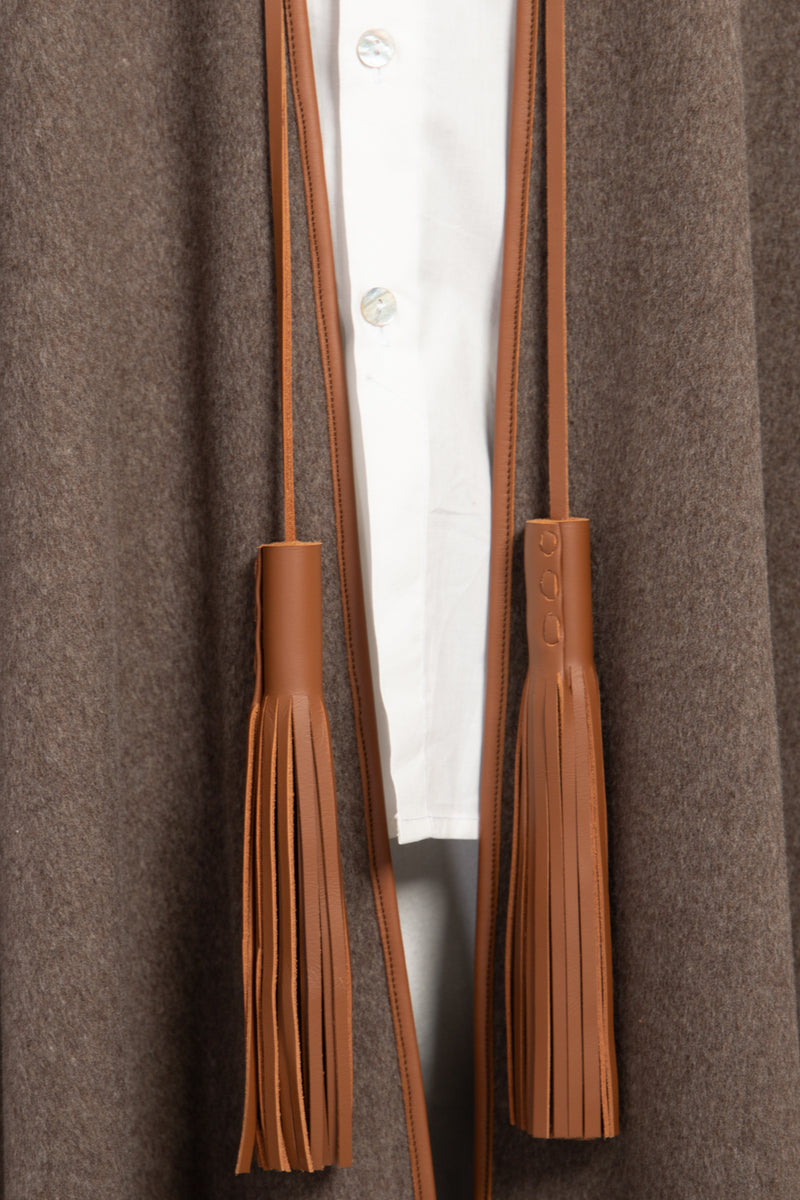 Loro Piana Wool Light Brown Abaya