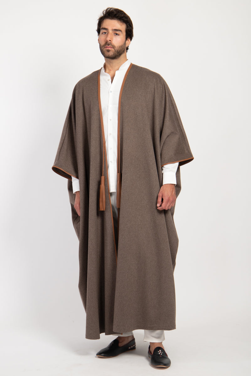 Loro Piana Wool Light Brown Abaya