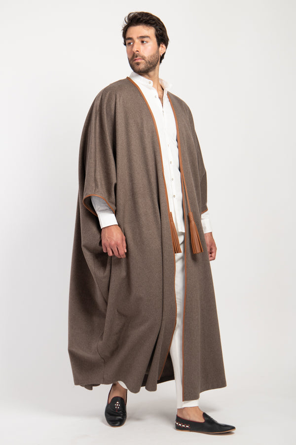 Loro Piana Wool Light Brown Abaya