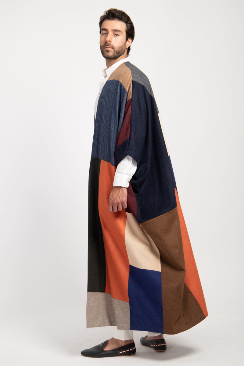 Loro Piana Wool & Cashmere Patchwork Abaya