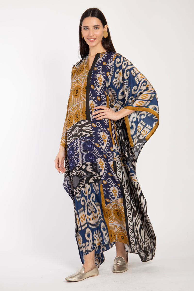 Tamouz Silk Ikat Kaftan