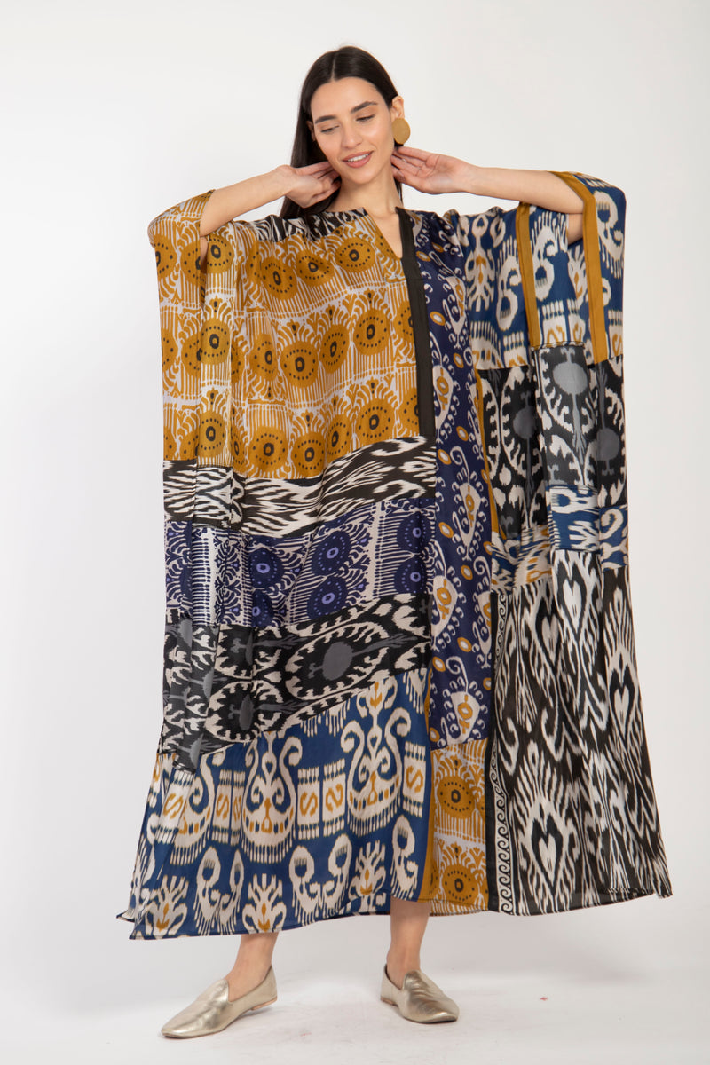 Tamouz Silk Ikat Kaftan