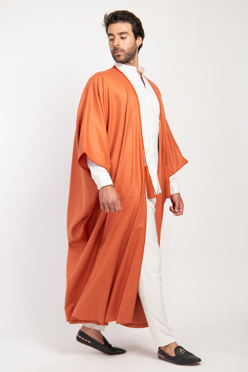 Loro Piana Wool & Cashmere Tangerine Abaya