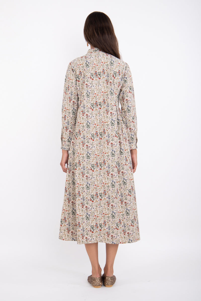 Nagham Cotton Corduroy White Dress
