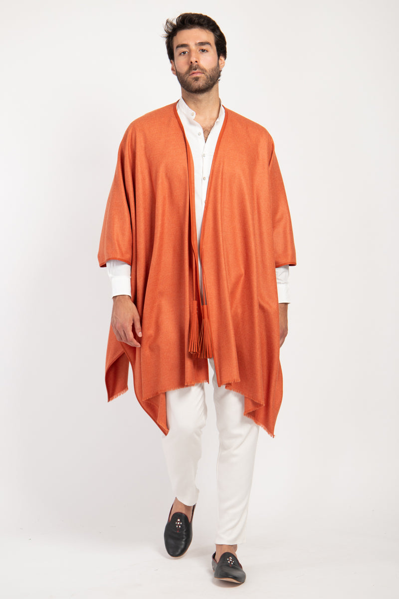 Loro Piana Cashmere Orange Poncho