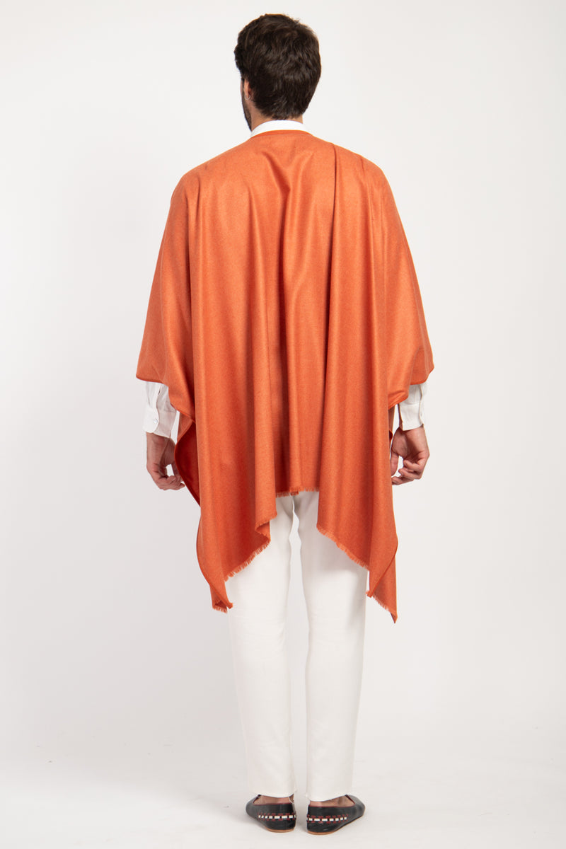 Loro Piana Cashmere Orange Poncho