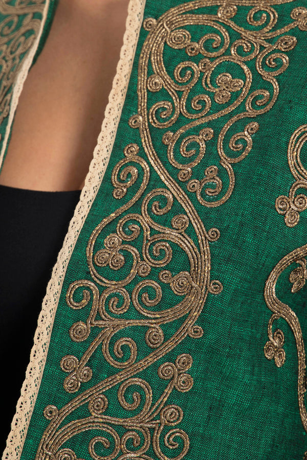 Ottoman Linen Embroidered Jacket