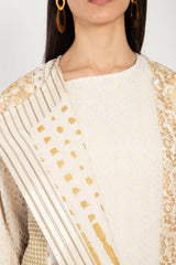 Hanadi Cotton & Silk Brocade Gold Jacket