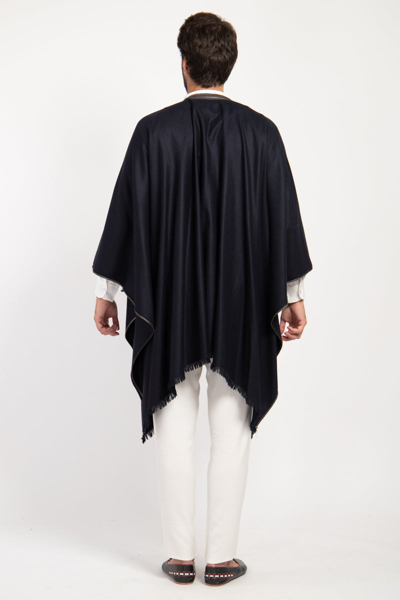 Loro Piana Cashmere Dark Grey Poncho