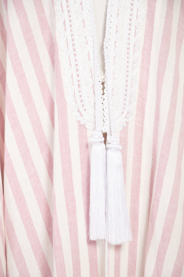 Classic Linen Pink Abaya