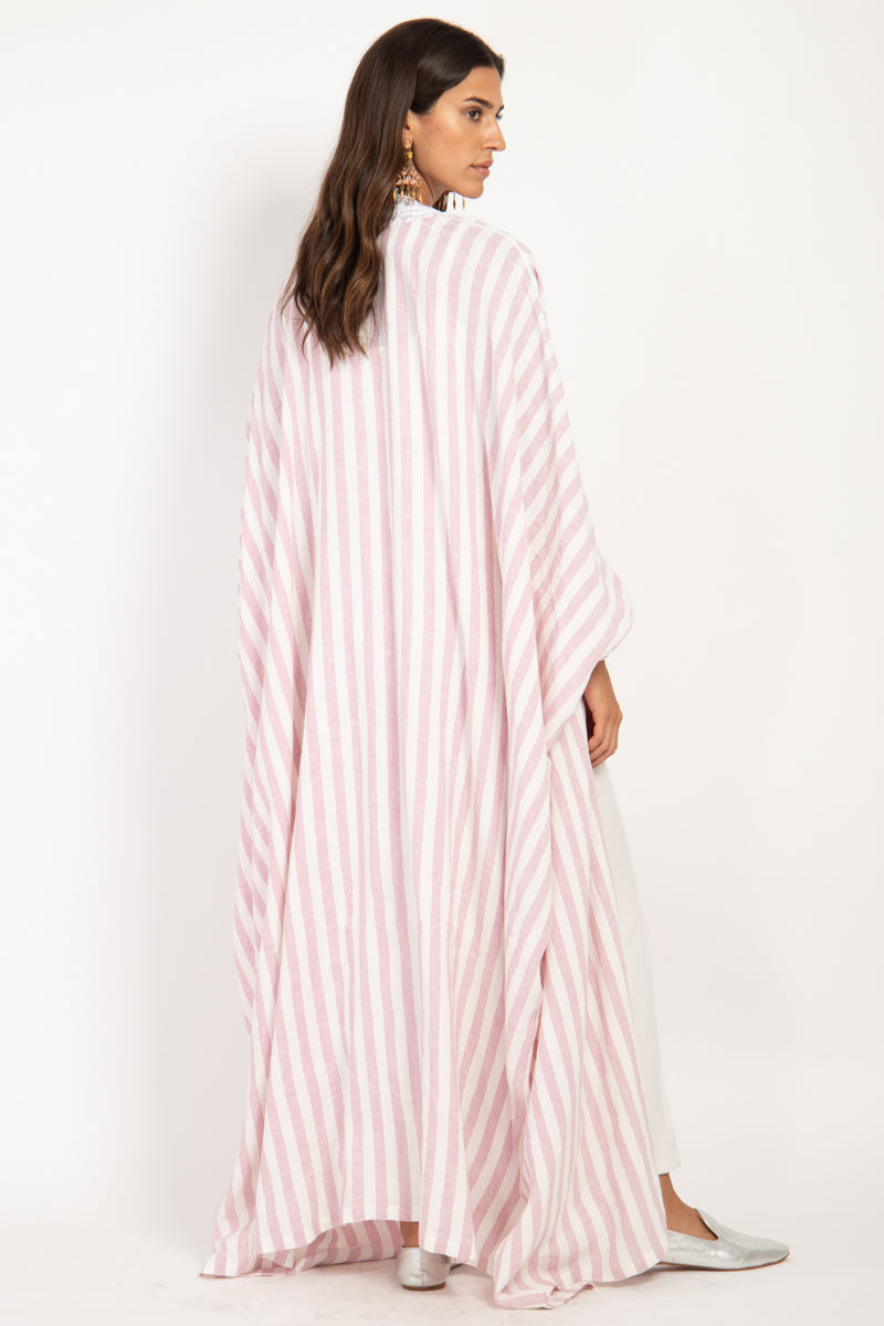 Classic Linen Pink Abaya