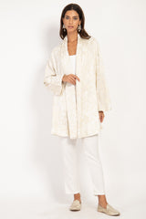 Magda Velvet Ivory Embroidered Jacket