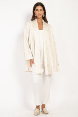 Magda Velvet Ivory Embroidered Jacket