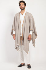 Loro Piana Wool Alpaca Natural Poncho