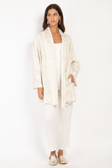 Magda Velvet Ivory Embroidered Jacket