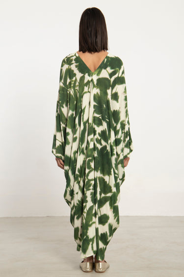 Cartage Cotton Silk Green Dress