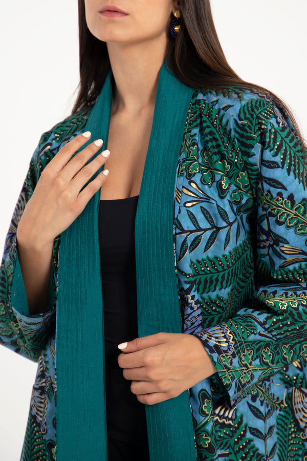 Janna Cotton Wax Blue Jacket