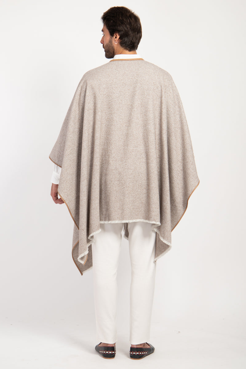 Loro Piana Wool Alpaca Natural Poncho