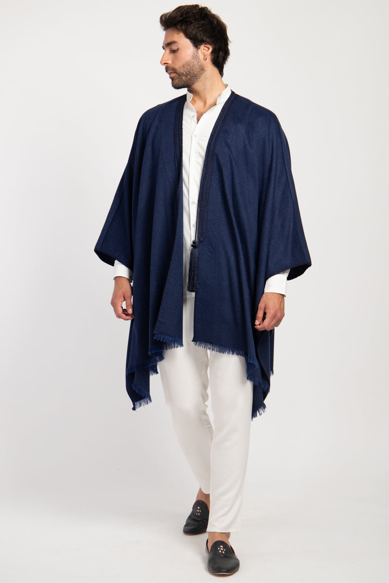 Loro Piana Cashmere Navy Poncho