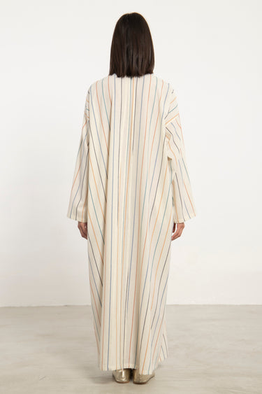 Jawad Cotton Ivory Striped Jellaba