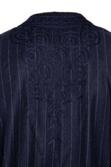 Wool Navy Striped Abaya