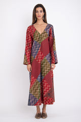 Perihane Cotton Silk Patchwork Dress